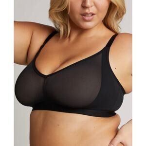 Negative Underwear Sieve Non-Wire Bra in Black | Sheer Mesh | Size 1 | NWT